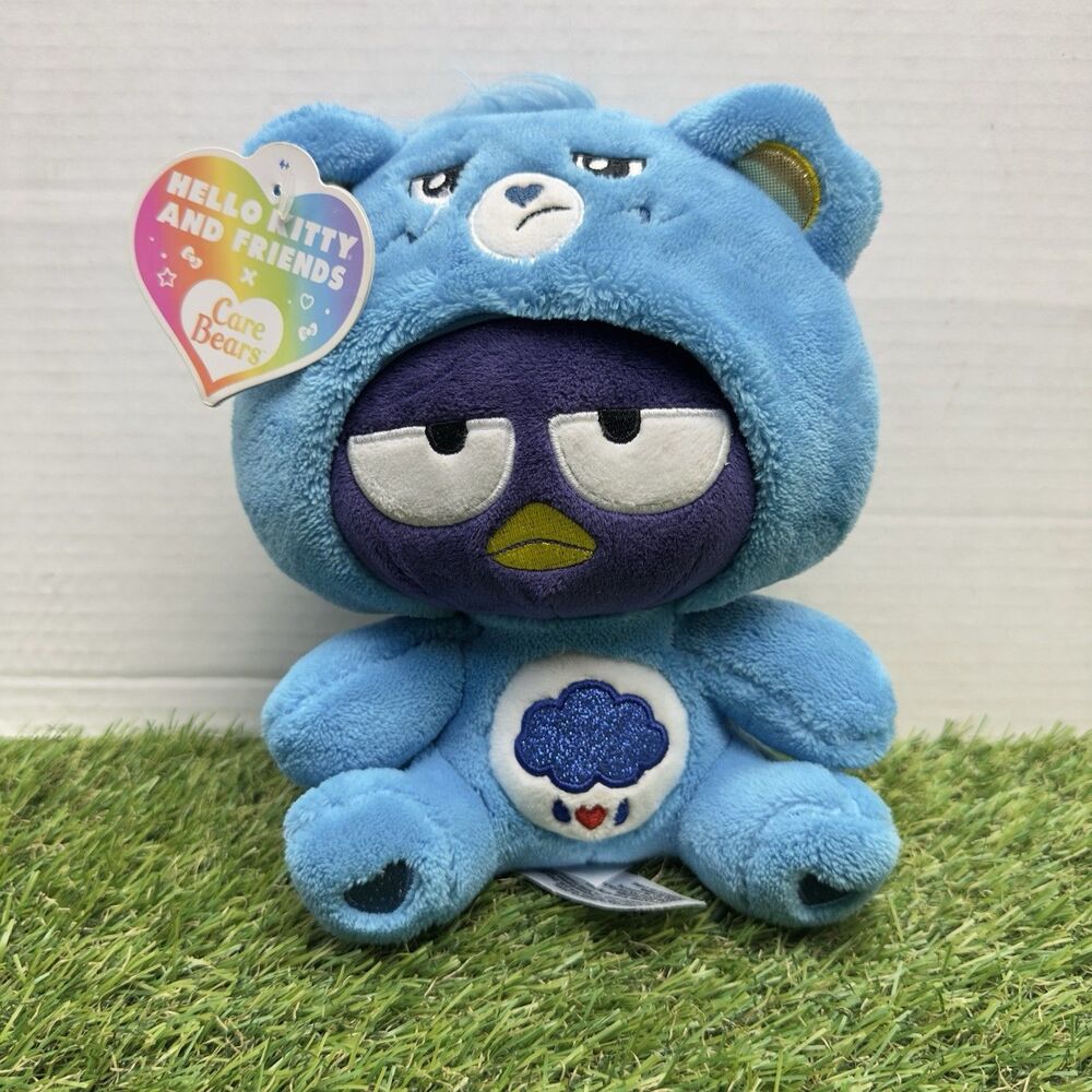 Sanrio Hello Kitty and Friends X Care Bears Badtz-Maru Grumpy Bear Plush 2023